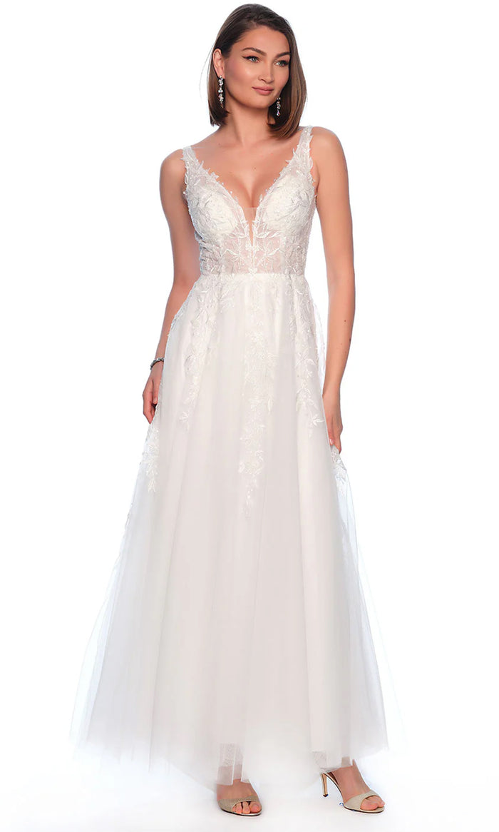 Dave & Johnny Bridal 11950 - Leaf Motif Bridal Gown