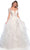 Dave & Johnny Bridal 12117 - Long Sleeve Ruffle Bridal Gown