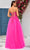 J'Adore Dresses J25017 - Straight Across Appliqued Evening Dress