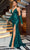 J'Adore Dresses J25030 - Embroidered Plunging V-Neck Prom Dress