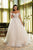 May Queen LK244 - Off-Shoulder 3D Flower Embellished Ballgown In White