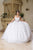 May Queen LK269 - Floral Lace Ballgown In White