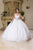 May Queen LK269 - Floral Lace Ballgown In White