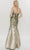 Hynes Park M651 - Strapless Brocade Mermaid Gown with Shawl