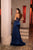 May Queen MQ2110 - Crystal Bead Sweetheart Evening Dress In Blue