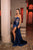 May Queen MQ2110 - Crystal Bead Sweetheart Evening Dress In Blue