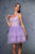 May Queen MQ2116 - Ruffle V-Neck Cocktail Dress In Purple