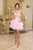 May Queen MQ2116 - Ruffle V-Neck Cocktail Dress In Pink