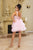 May Queen MQ2116 - Ruffle V-Neck Cocktail Dress In Pink