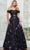 Marsoni by Colors MV1324 - Fold-Over Sweetheart Jacquard Formal Gown