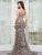 Marsoni by Colors MV1328 - Seams Sleeveless Prom Gown In Gray