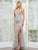 Marsoni by Colors MV1328 - Seams Sleeveless Prom Gown In Silver