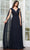 Marsoni by Colors MV1349 - Cape Sleeve Ruched Bodice Formal Gown