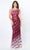 Montage by Mon Cheri - 119958 Ombre Lace Trumpet Dress in Wine Ombre