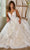 Rachel Allan RB3204 - Plunging Neckline Embroidered Bridal Gown