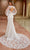 Rachel Allan RB5061 - Pearl-Accented Bishop Sleeve Bridal Gown