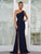 Rina Di Montella RD3240 - One-Shoulder Fitted Bodice Prom Gown In Blue