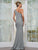 Rina Di Montella RD3240 - One-Shoulder Fitted Bodice Prom Gown In Gray