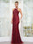 Rina Di Montella RD3247 - Embroidered High Neck Prom Gown In Red