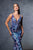 May Queen RQ8140 - Plunging Sleeveless Prom Gown In Blue