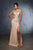 May Queen RQ8151 - Rhinestone Sheer Corset Prom Gown In Brown