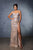 May Queen RQ8153 - Strapless Rhinestone-Embellished Prom Gown In Brown