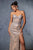 May Queen RQ8153 - Strapless Rhinestone-Embellished Prom Gown In Brown