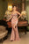 May Queen RQ8153 - Strapless Rhinestone-Embellished Prom Gown In Pink