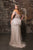 May Queen RQ8162 - Rhinestone-Embellished Off-Shoulder Prom Gown In Brown