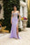 May Queen RQ8162 - Rhinestone-Embellished Off-Shoulder Prom Gown In Purple