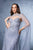 May Queen RQ8164 - Rhinestone-Embellished Fitted Bodice Prom Gown In Blue