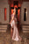 May Queen RQ8173 - High Slit Sequin Evening Dress In Pink