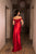 May Queen RQ8173 - High Slit Sequin Evening Dress In Red