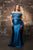 May Queen RQ8173 - High Slit Sequin Evening Dress In Blue