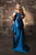 May Queen RQ8173 - High Slit Sequin Evening Dress In Blue