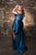 May Queen RQ8173 - High Slit Sequin Evening Dress In Blue