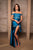 May Queen RQ8173 - High Slit Sequin Evening Dress In Blue