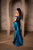 May Queen RQ8173 - High Slit Sequin Evening Dress In Blue