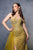 May Queen RQ8178 - Off-Shoulder Beaded Prom Gown In Gold