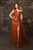 May Queen RQ8187 - Beaded Sleeveless Prom Gown In Orange