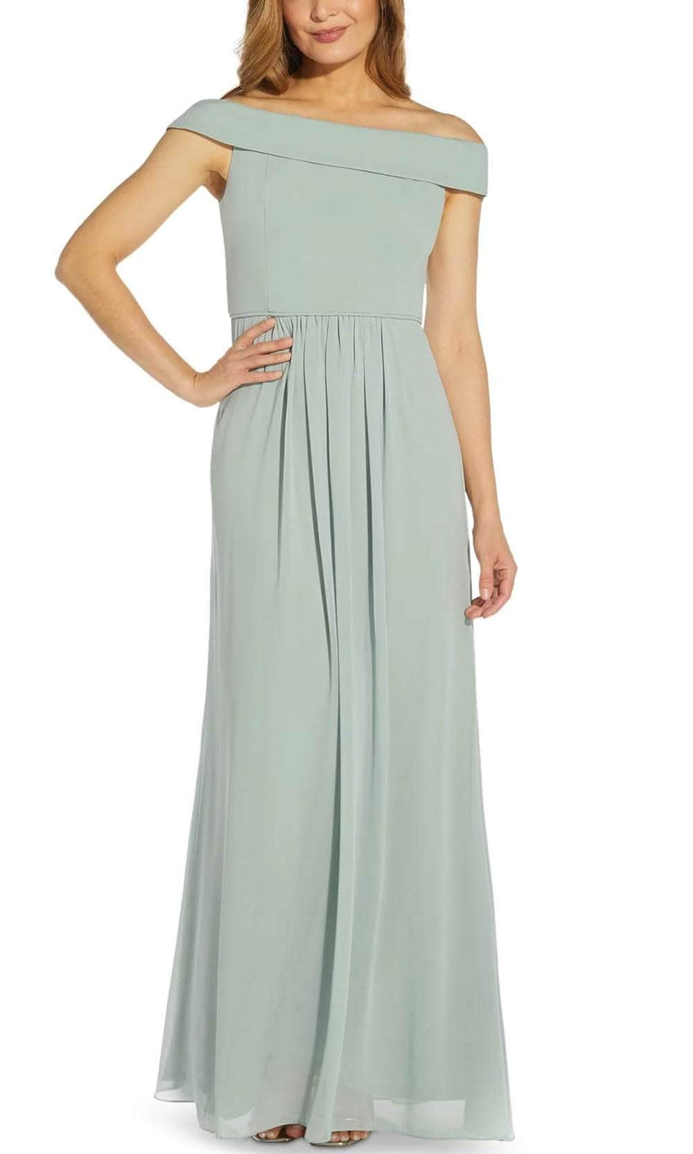 Adrianna papell 2024 sage green dress