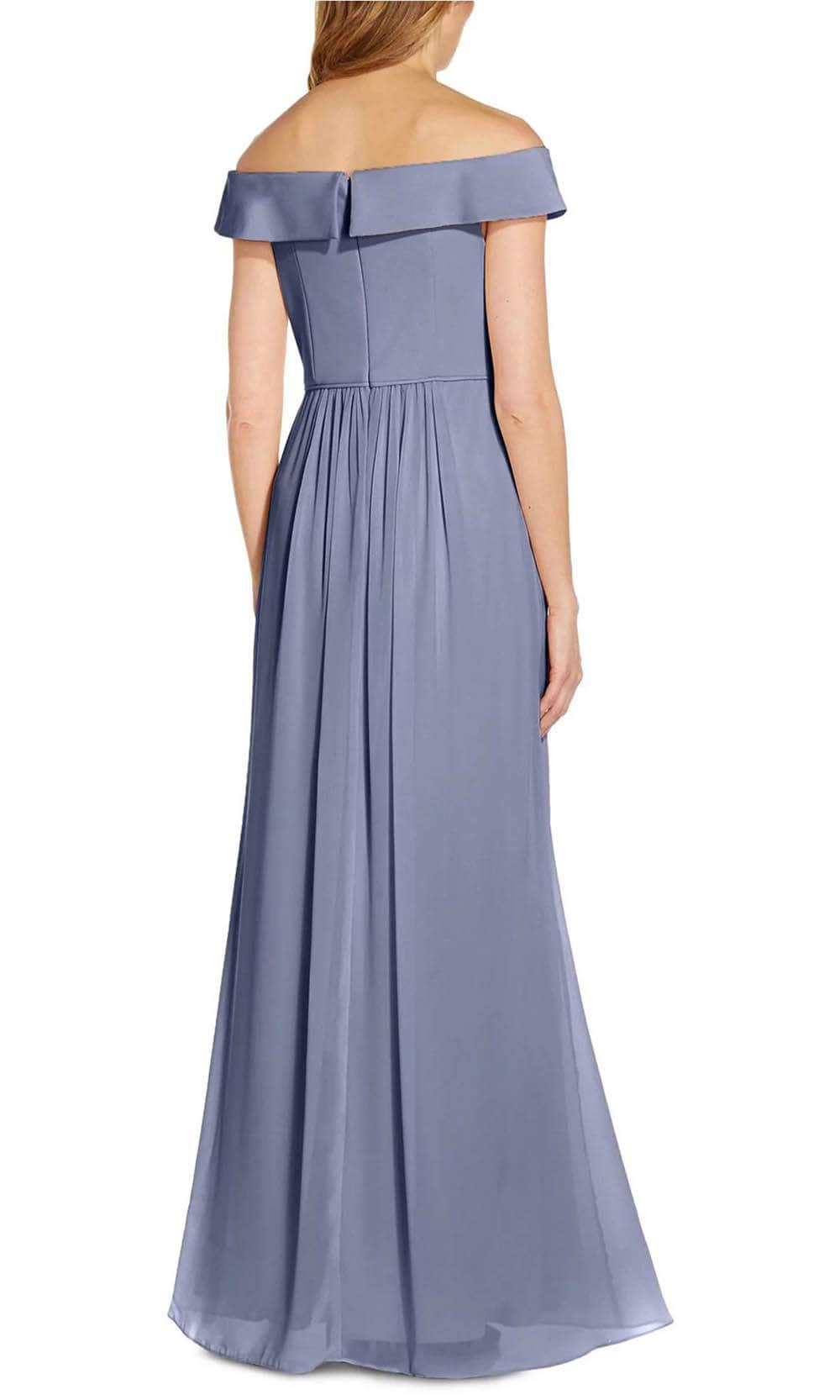 Adrianna Papell AP1E207939 Off Shoulder Chiffon Long Dress