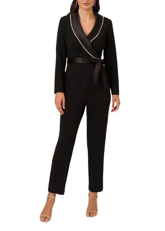 Adrianna Papell AP1E210678 - Embellished Lapel Jumpsuit Special Occasion Dress