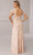 Adrianna Papell Platinum 40423 - Square Neck Simple Slit Dress Prom Dress