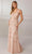 Adrianna Papell Platinum 40426 - Halter Beaded Mesh Prom Gown Prom Dresses 8 / Sage