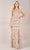 Adrianna Papell Platinum 40431 - Embellished A-line Dress Evening Dresses 0 / Taupe