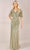 Adrianna Papell Platinum 40436 - V-Neck Dress Evening Dresses 0 / Sage