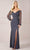 Adrianna Papell Platinum 40437 - Beaded V-neck Sheath Dress Long Dresses