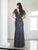 Adrianna Papell Platinum 40452 - Embellished Flutter Sleeve Long Dress Special Occasion Dress