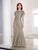 Adrianna Papell Platinum 40452 - Embellished Flutter Sleeve Long Dress Special Occasion Dress